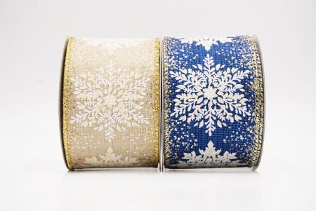 Sparkling Snowflake Metallic Christmas Wired Ribbon_KF9884.KF9885.KF9886.KF9887 (2)